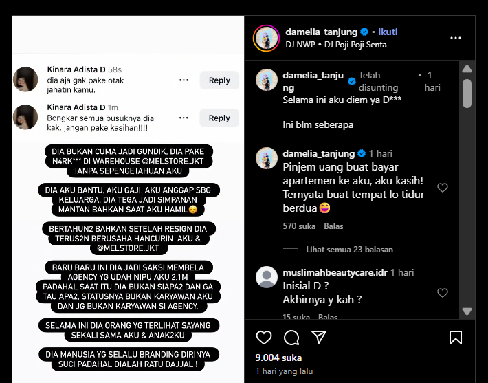 Unggahan Dinda Amelia Tanjung